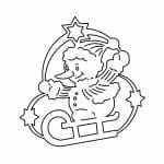 Muñeco de nieve en trineo - Vector descarganle para corte CNC y grabado laser gratis | Stanser