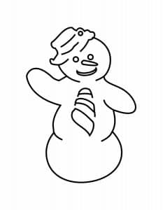 Muñeco de nieve saludando