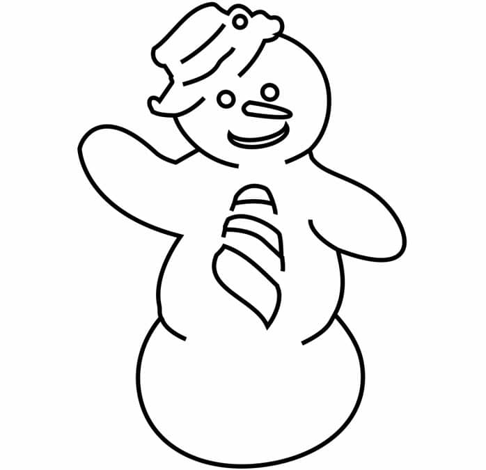 Muñeco de nieve saludando