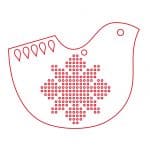 Esfera "Paloma para bordar" - Vector descarganle para corte CNC y grabado laser gratis | Stanser