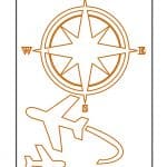 Panel de brújula - Vector descarganle para corte CNC y grabado laser gratis | Stanser