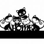 Perchero con gatos - Vector descarganle para corte CNC y grabado laser gratis | Stanser