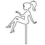 Topper "Señorita" - Vector descarganle para corte CNC y grabado laser gratis | Stanser