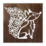 Zorro con cola de flores - Vector descarganle para corte CNC y grabado laser gratis | Stanser