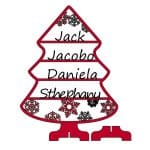 Árbol navideño con nombres - Vector descarganle para corte CNC y grabado laser gratis | Stanser