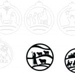 Esferas de paisajes navideños - Vector descarganle para corte CNC y grabado laser gratis | Stanser