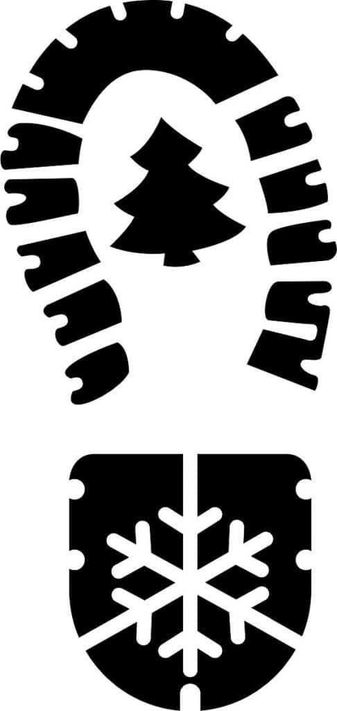 Huella de Santa — vector para corte CNC