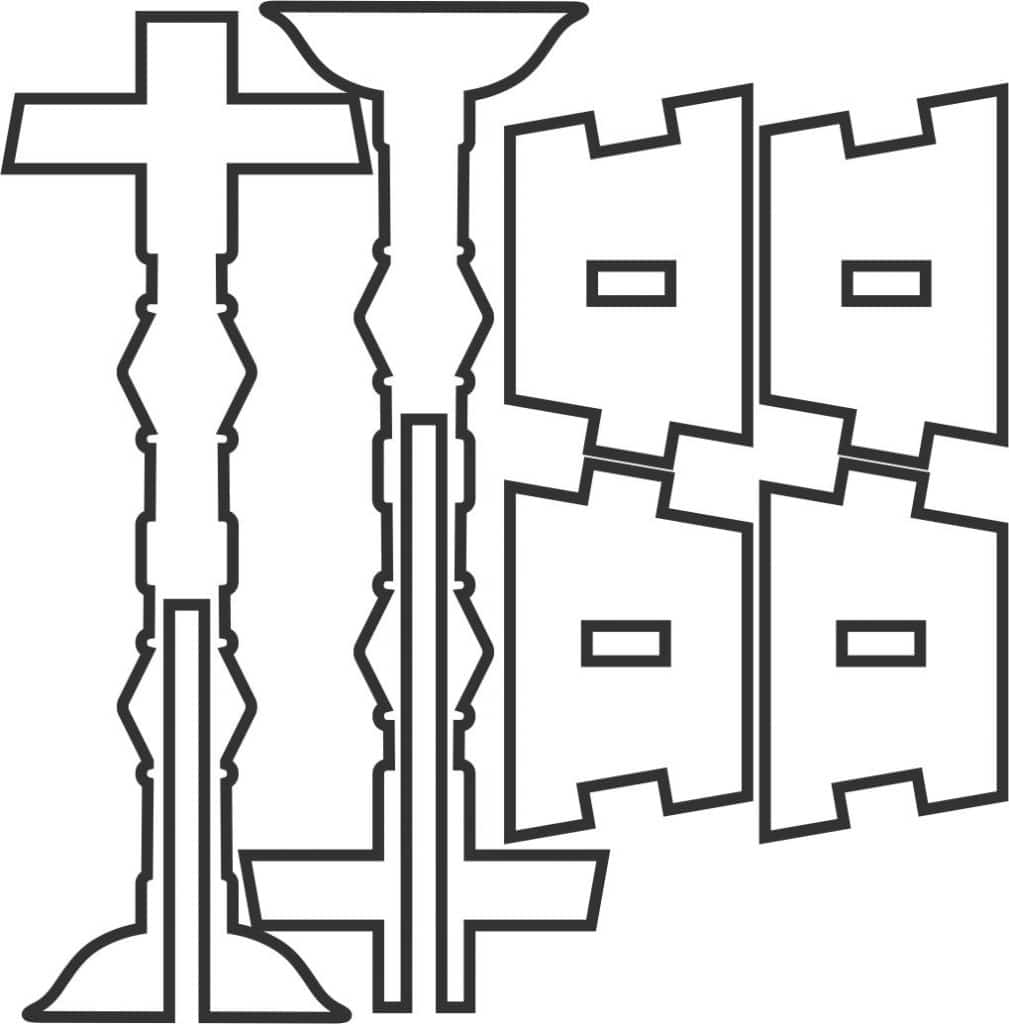 Lámpara de pie — vector para corte CNC