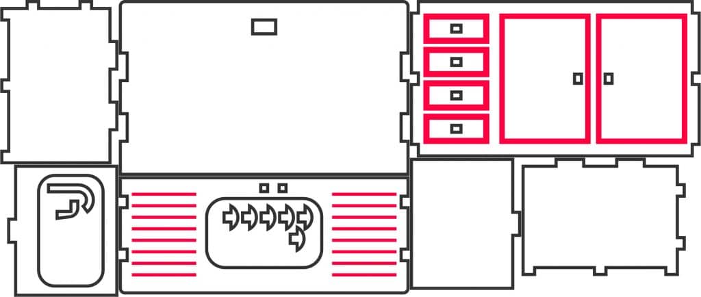 Tarja de cocina — vector para corte CNC