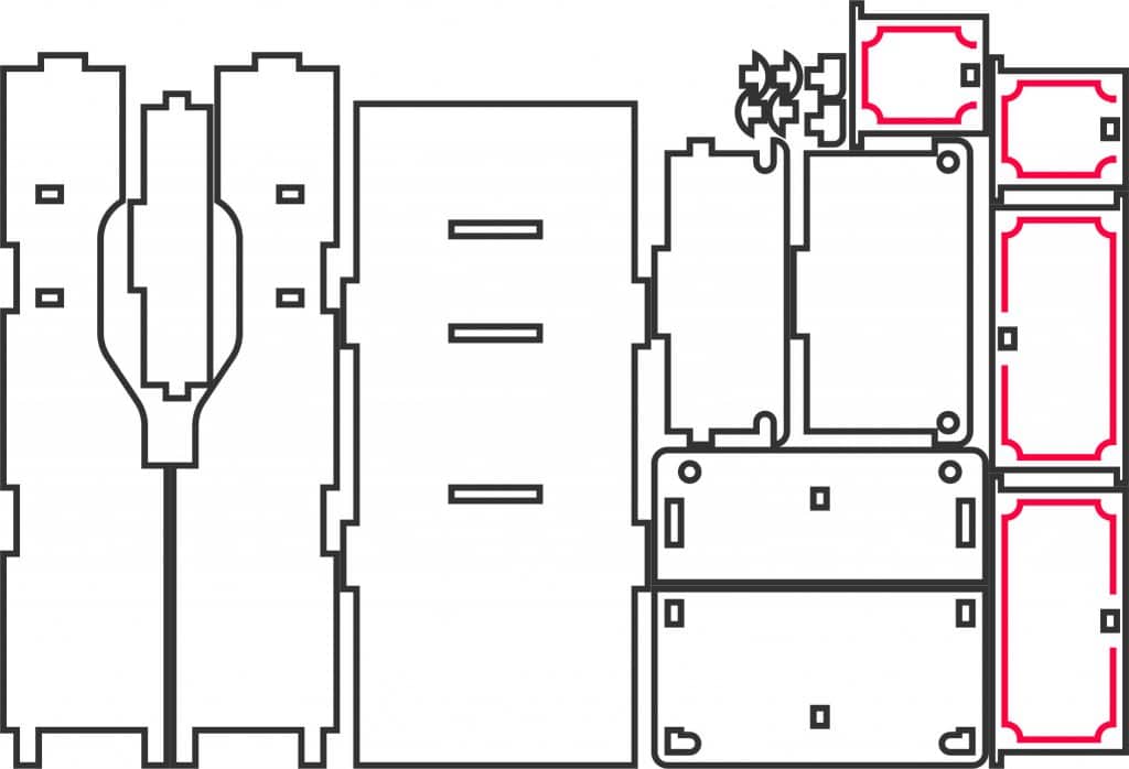 Vitrina — vector para corte CNC