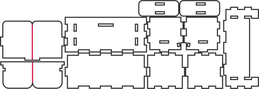 Sillón de dos plazas — vector para corte CNC