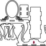 Mueble "Tocador" - Vector descarganle para corte CNC y grabado laser gratis | Stanser