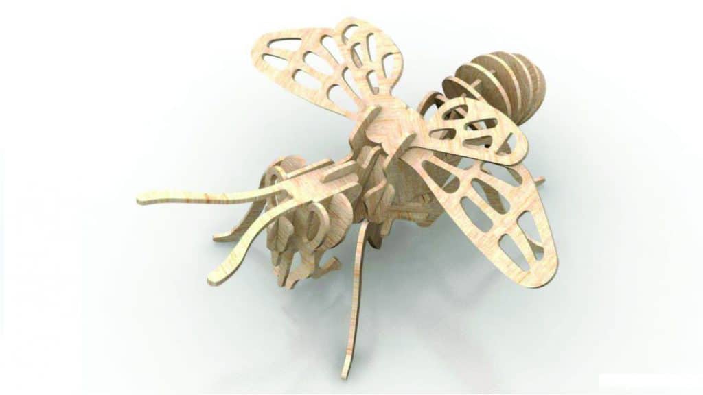 Insecto tridimensional — vector para corte CNC