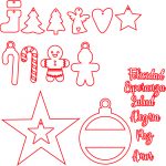 Adornos Navideños diversos - Vector descarganle para corte CNC y grabado laser gratis | Stanser