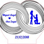 Elemento decorativo "Anillos de matrimonio" - Vector descarganle para corte CNC y grabado laser gratis | Stanser