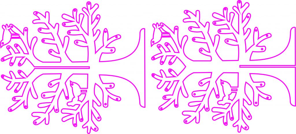 Árbol aretero — vector para corte CNC