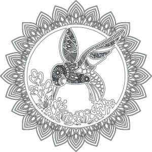 Mandala de colibrí