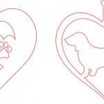Corazones "Perros" - Vector descarganle para corte CNC y grabado laser gratis | Stanser