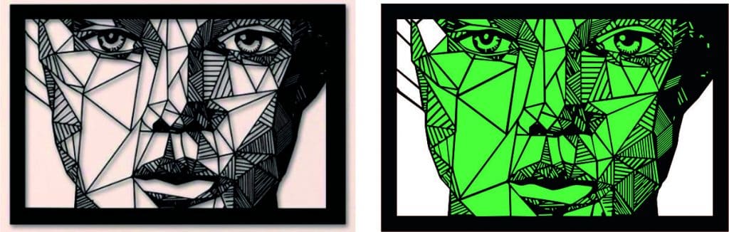 Caras humanas — vector para corte CNC