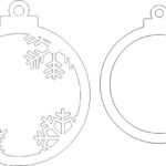 Esfera doble "Copos" - Vector descarganle para corte CNC y grabado laser gratis | Stanser