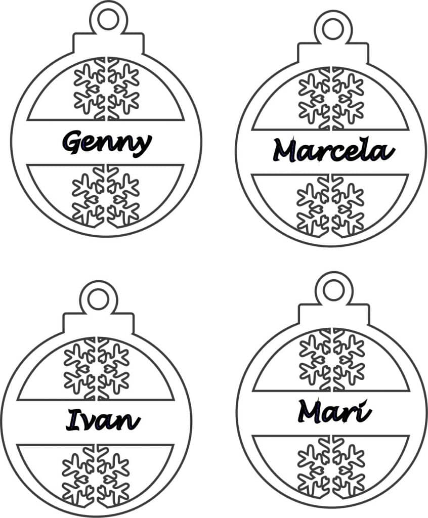 Esferas personalizables «Copos» — vector para corte CNC
