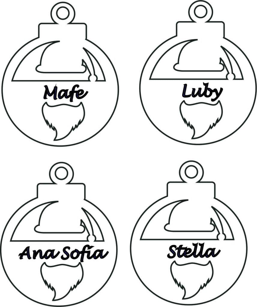 Esferas de Santa — vector para corte CNC