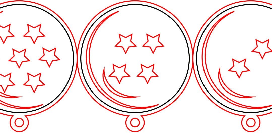 Set de esferas con estrellas