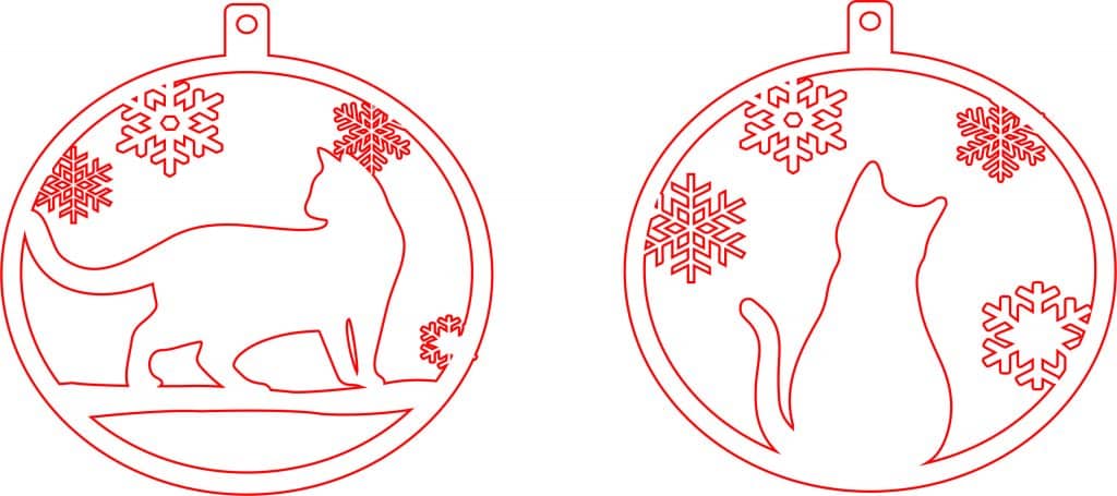 Esferas de gatos — vector para corte CNC