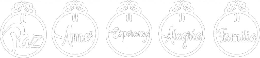 Set de esferas «Buenos deseos» — vector para corte CNC