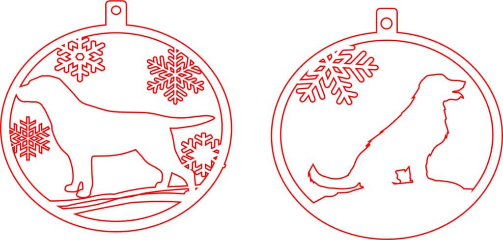 Esferas «Perros» — vector para corte CNC