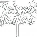 Topper "Felices Fiestas" - Vector descarganle para corte CNC y grabado laser gratis | Stanser