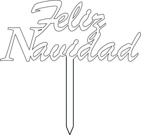 Topper «Feliz Navidad» (Sencillo)