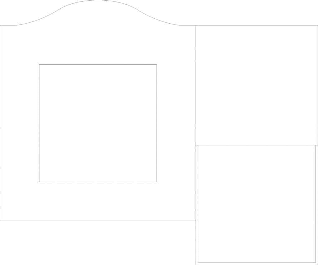 Marco ancho para foto — vector para corte CNC