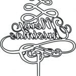 Topper Árbol "Merry Christmas" - Vector descarganle para corte CNC y grabado laser gratis | Stanser