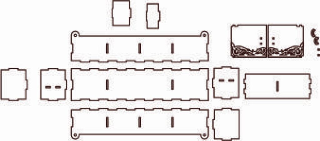 Muebles para muñecas 7 — vector para corte CNC