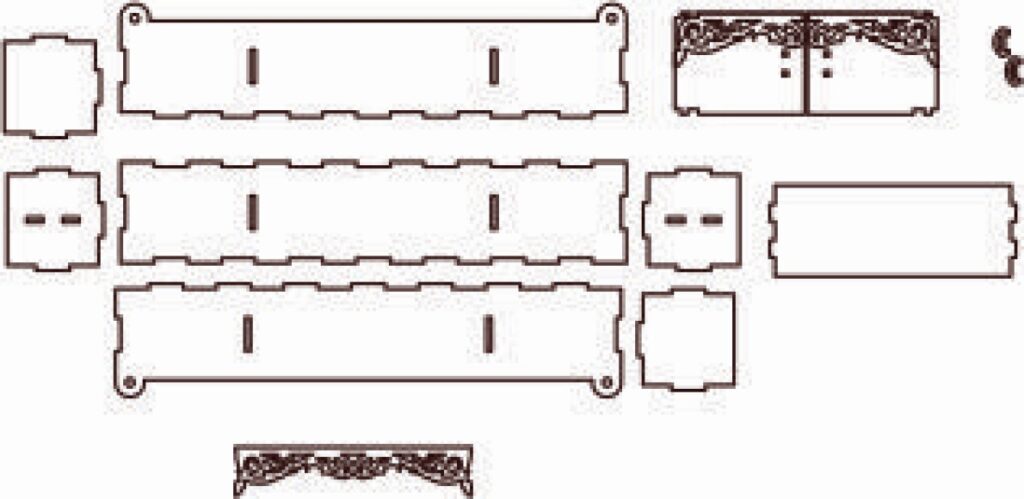 Muebles para muñecas 5 — vector para corte CNC