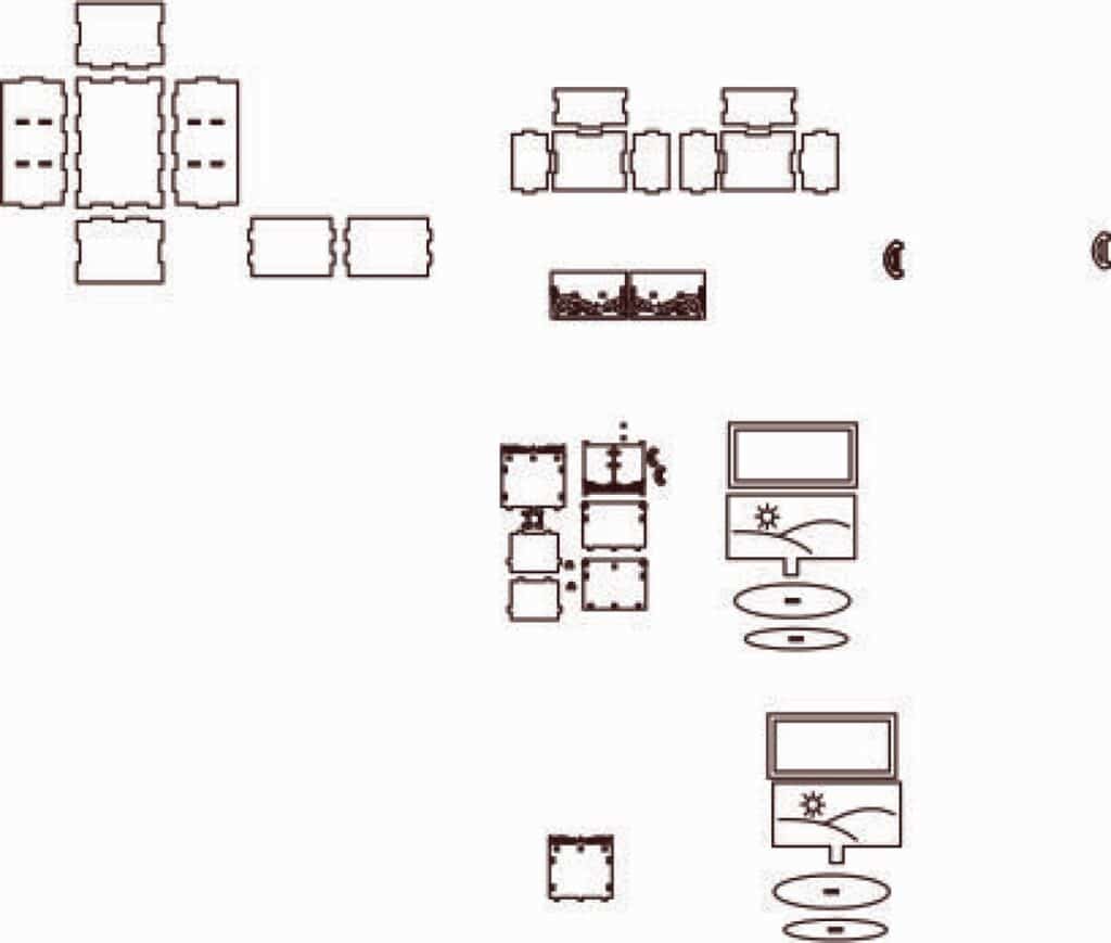 Muebles para muñecas 6 — vector para corte CNC