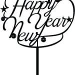 Topper "Happy New Year" - Vector descarganle para corte CNC y grabado laser gratis | Stanser