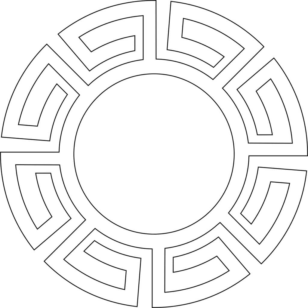 Marco redondo para espejo — vector para corte CNC