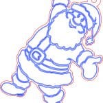 Esfera Papá Noel - Vector descarganle para corte CNC y grabado laser gratis | Stanser