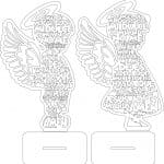 Par de ángeles de la guarda - Vector SVG DXF para CNC Router y Laser CO2 - Descargable gratis | Stanser