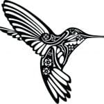 Colibrí de flores - Vector descarganle para corte CNC y grabado laser gratis | Stanser