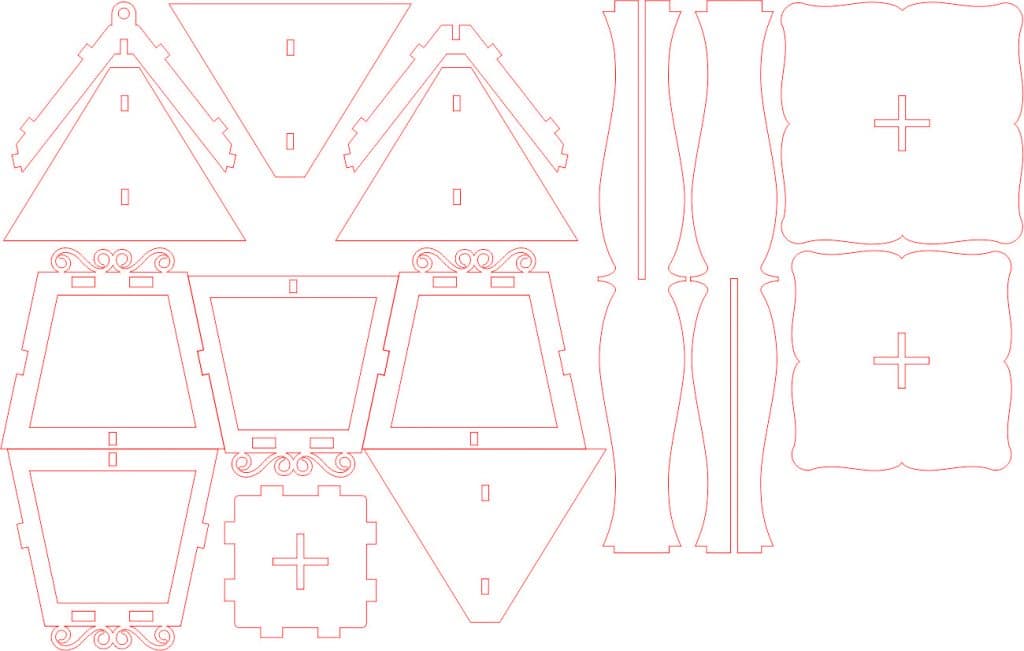 Farol de mesa — vector para corte CNC