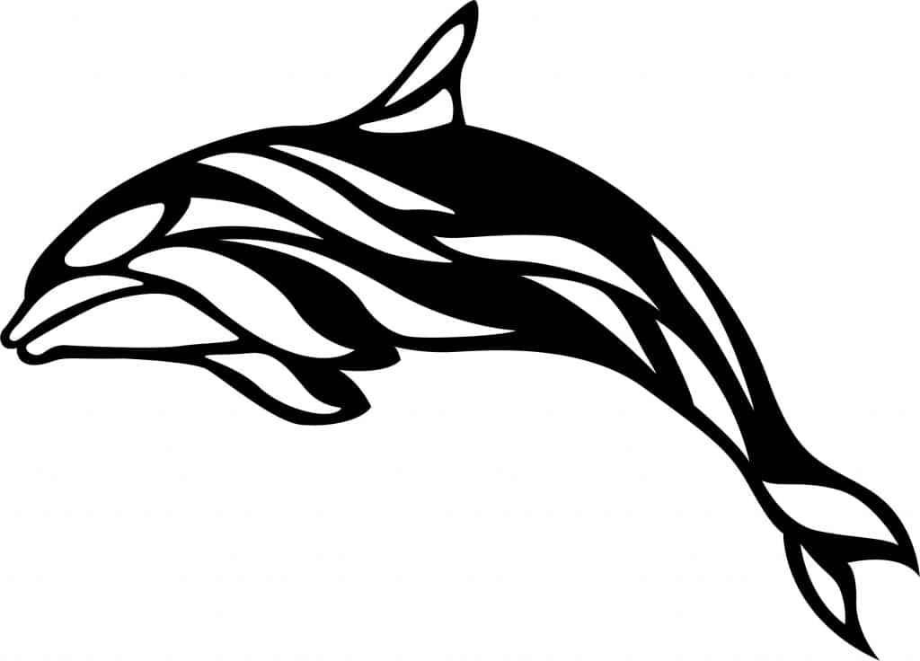 Delfín — vector para corte CNC