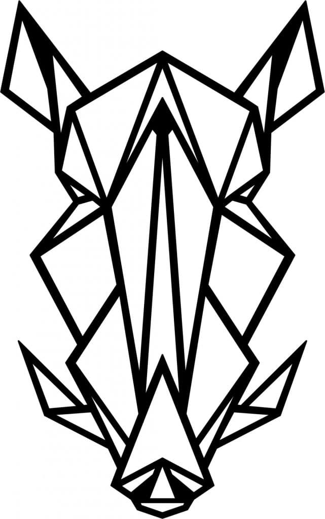 Cabeza de jabalí (frontal) — vector para corte CNC