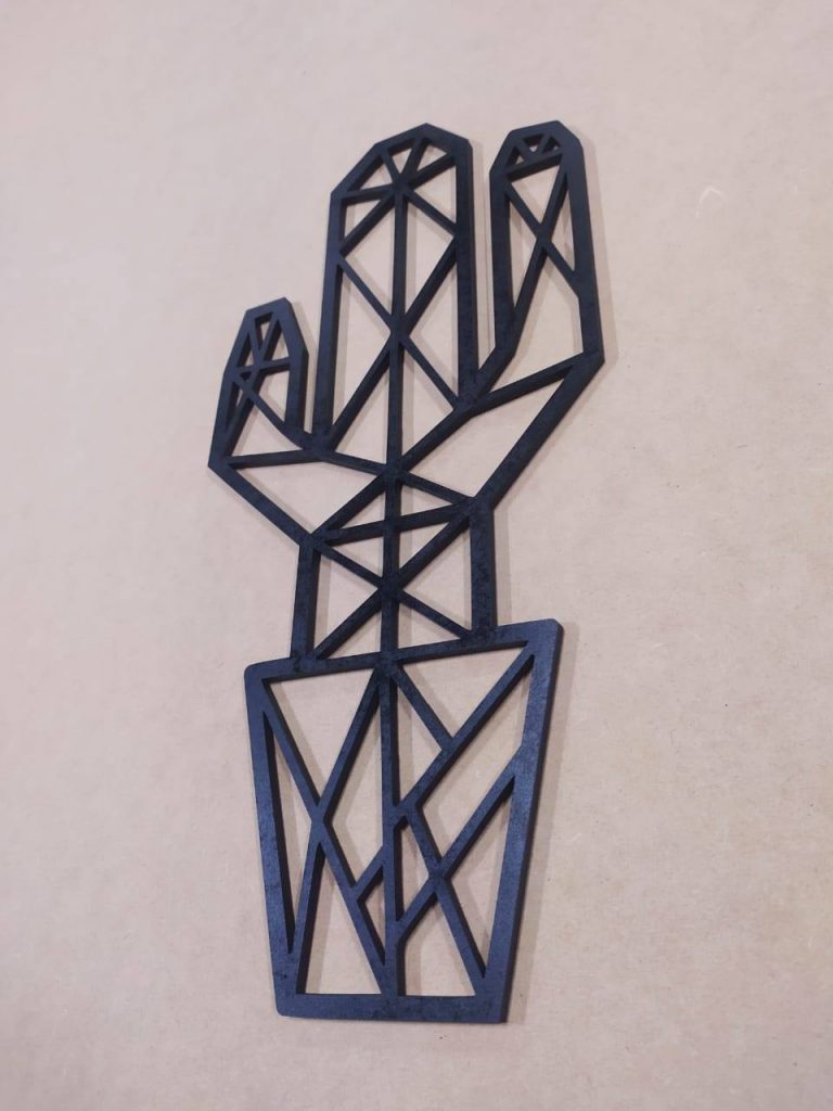 Decoración de pared: Cactus — vector para corte CNC