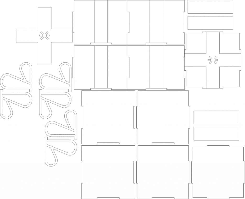 Caja mini para regalo — vector para corte CNC