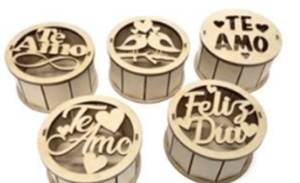 Cajas redondas «Te amo»