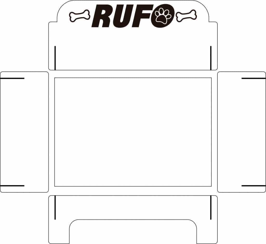 Cama para perro «Rufo» — vector para corte CNC