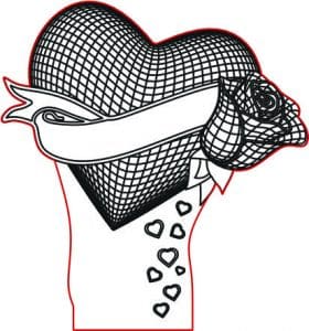 Corazón y rosa